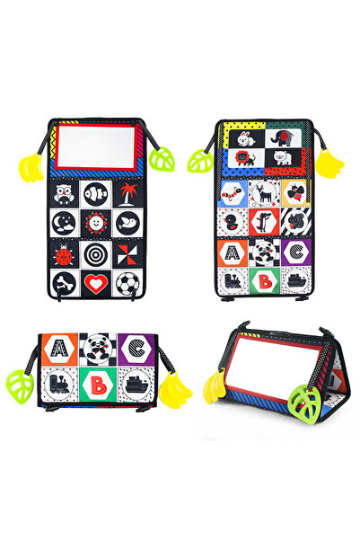 Choice كتاب قماشي للأطفال بحرف B مع مرآة مشوهة، رسوم متحركة ناعمة، تفاعلي بين...