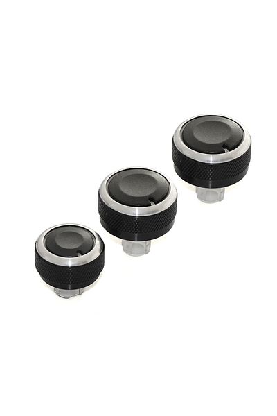 Choice Black 3pcs Car Ac Knob For Volkswagen Vw Golf 5 Mk5 Jetta Tiguan Touran Passta B6 B7 3c For Skoda Oc