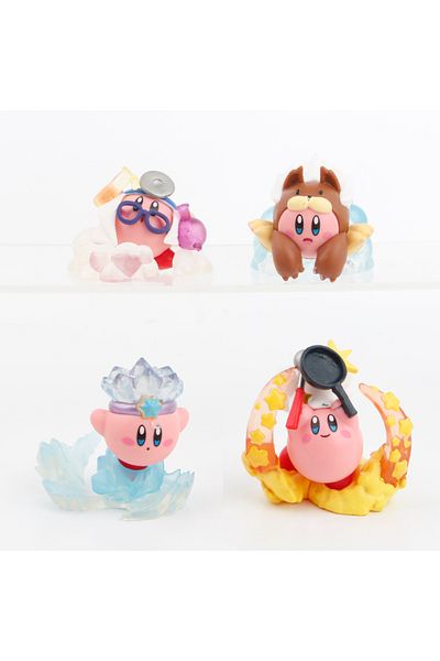 Choice 01 4pcs/set Kirby Cake Decoration Food Vinyl Doll Figure Toys