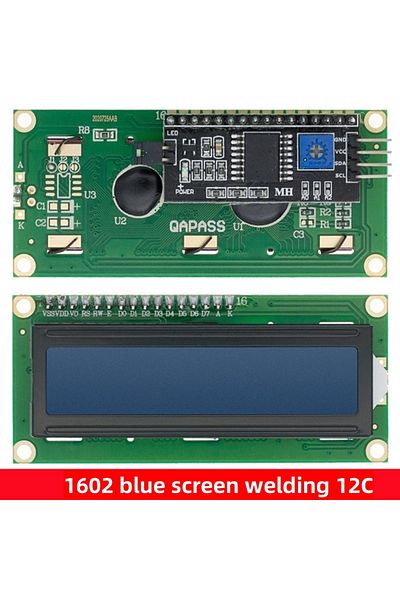 Choice شاشة زرقاء وخضراء لوحدة LCD1602 باللون الأزرق 12c لـ Arduino Lcd1602a Lcd Character Uno R3 Mega25