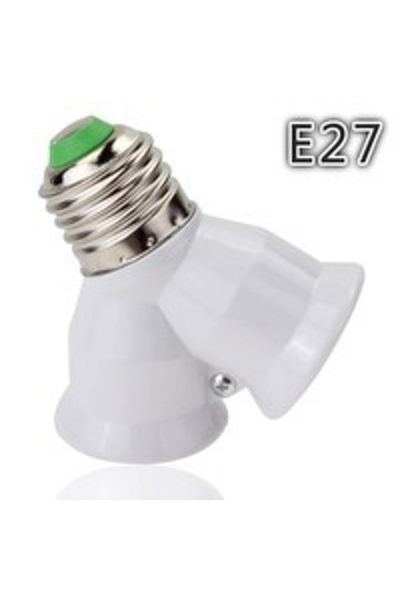Choice Screw E27 LED Base Light Lamp Bulb Socket E27 to 2-E27 Splitter Adapter HOT