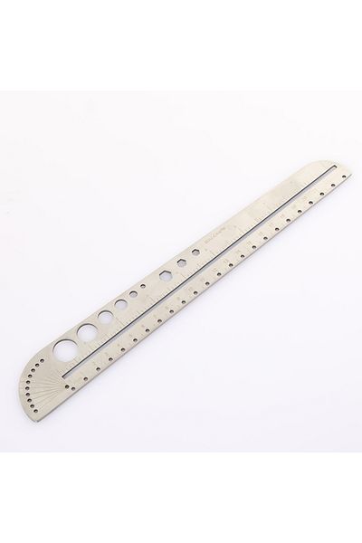 Choice Stainless Steel 1 Pc Multi Functional Stainless Steel Tool Scale Ruler Office Compass Protractor Hex