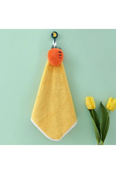 Choice Radish Orange 1pcs Cute Hand Towels For Kids Baby Microfiber Fingertip Towels Super Absorbent Hand T