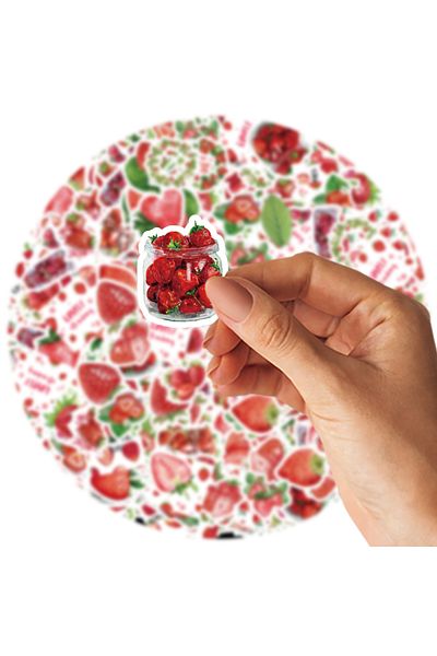 Choice 46pcs Fruit Strawberry Graffiti Stickers Decorated Notebook Water Cup Suitcase Guitar Diary Class...