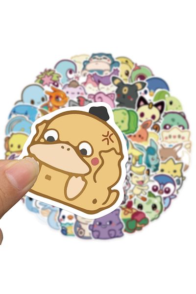 Choice 50pcs 10/25/50pcs Kawaii Pokemon Anime Stickers Pikachu Stickers Laptop Suitcase Skateboard Guitar C