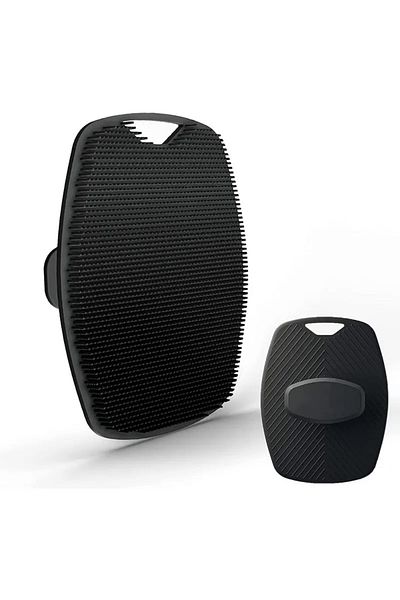 Choice Black 1pc Soft Silicone Body Cleansing Brush For Exfoliation Convenient Practical Easy To Clean Pamp