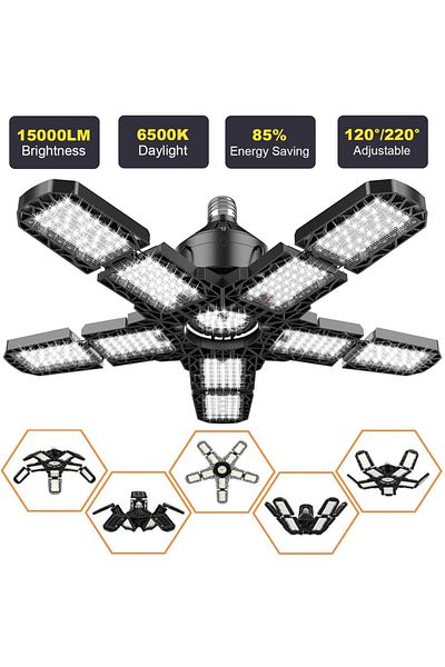 Choice Garage Lights 10 Panels - 150w Led Garage Lights With 7/10 1 Adjustable Panels E26/e27 Ceiling Shop