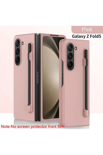 Choice جراب رفيع باللون الوردي لهاتف Galaxy Z Fold 6 لهاتف Samsung Galaxy Z Fold 6 5 4 3 مع فتحة قلم ستايلس