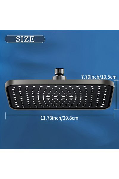 Choice Color-grey 1pc High Pressure Rainfall Shower Head, Luxury Bathroom Showerhead, Adjustable Angles, An