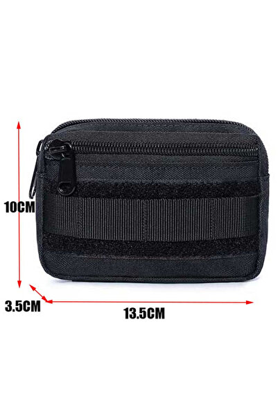 Choice Black Double Layer Edc Pack Men Tactical Molle Waist Belt Oxford Hip P...