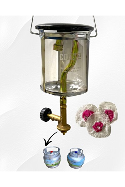 Genel Markalar Piknik Tüp Lambası Küçük Tüp Gazlı Aydınlatma Lüks Başlık 3,ad Fitil Gömlek (TÜP HARİÇ)