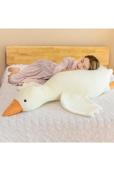 Choice 90CM Hot 50/90/130CM Funny Goose Plush Stuffed Soft Duck Sleeping Pillow Sofa Cushion Kids Girlfrien