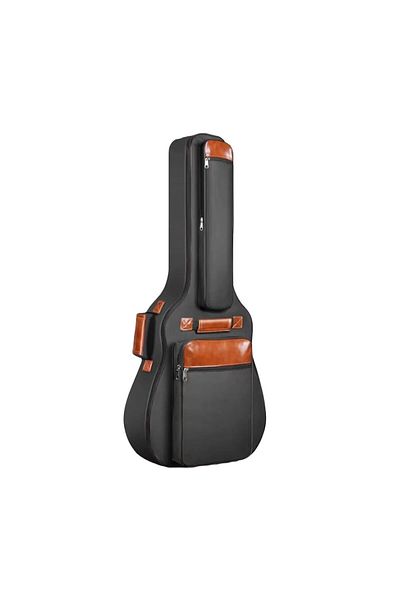 Miwayer Black Acoustic Guitar Bag 41 Inch Thickened Waterproof Oxford Nylon Double Straps Cotton Pad