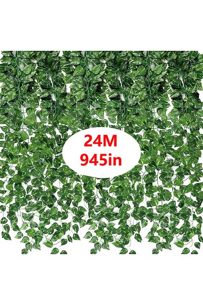 Choice 24m Simulated Plant Ivy Vine, Artificial Flowers, Plastic Leaves, Small Leaves, Decorative Vines