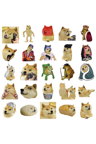 Choice 50pcs 50pcs Doge Meme Funny Stickers Vintage For Hot Diy Kids Notebook Luggage Motorcycle Laptop Ref