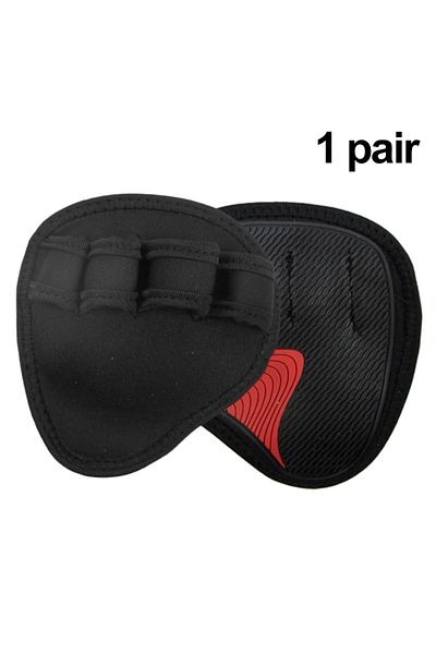 Choice Silicone Black Hand Palm Protector Gym Fitness Gloves Half Finger Lifting Palm Dumbbell Grips Pads W