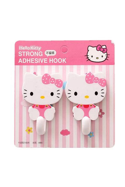 Choice 2pcs Set 01 2pcs Set Hello Kitty Sanrio Strong Self Adhesive Hooks Key Storage Hanger For Kitchen Ba