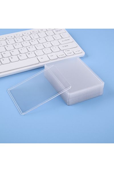 Choice 25pcs White Opp Bag 25pcs Transparent Pvc Card Sleeves Game Card Hard Plastic Card Sleeves Card Prot