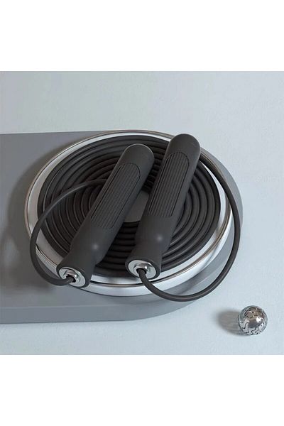 Choice Black Jump Rope,adjustable Length Steel Ropes With Ball Bearings, Suitable For Men And Women,exercis