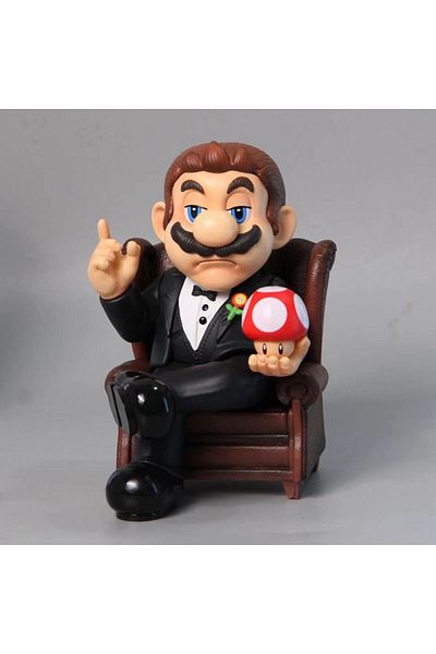 Choice No Box Anime Mario Game Figures Gk Godfather Mario Maurer Action Figures Pvc Collection Model Toy Fo