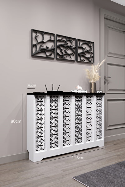 BAGAX Karatay Model, Beyaz Üstü Siyah Renk,iç Ölçü 116 Cm Dış Ölçü 120 Cm Pet...