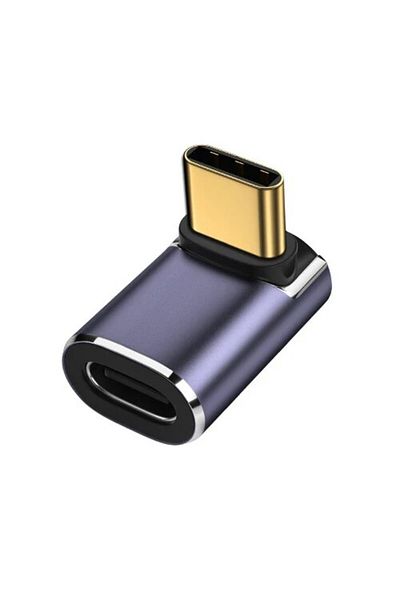 DIXSG محول USB Type-C لأجهزة Macbook، محول شحن سريع بزاوية 90 درجة من الذكور إلى الإناث 100 وات 40 جيجابت في الثانية PD...