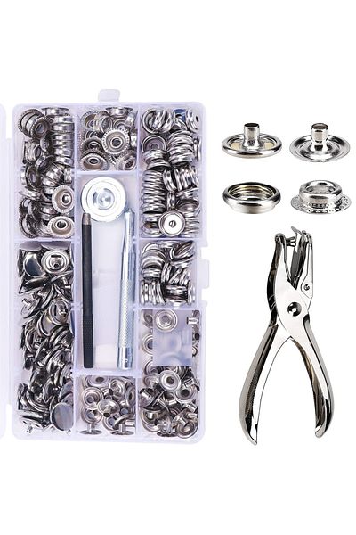 Choice 60 Sets Stainless Steel Four In One Buckle Kit, 15mm Buckles, Suitable for Boat Covers, Sewing Le...