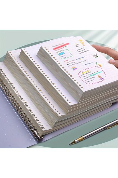Choice A4/A5/B5 60 Sheet Refillable Paper Lined/Blank/Dotted/Gird Refill Loose Leaf Filler Writing Suppl...