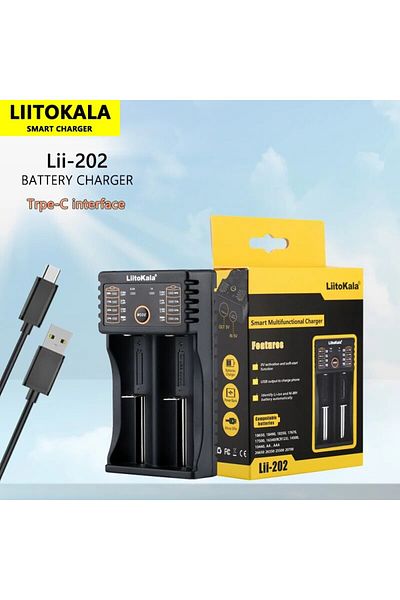 liitokala Lii-202 402 18650 1.2V 3.7V 3.2V AA/AAA 26650 10440 16340 21700 20700 14500 18490 NiMH ...