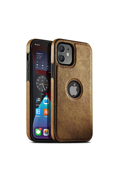 Choice For iPhone 11 Brown Ultra Thin Slim Leather Phone Case For iPhone 14 13 12 11 Pro Max XS XR X SE 7 8