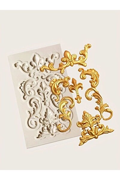 Choice قالب سيليكون عشوائي بتصميم زهرة عتيقة باللون الأبيض، قالب سيليكون حرفي منقوش على الطراز الأوروبي للاستخدام المنزلي