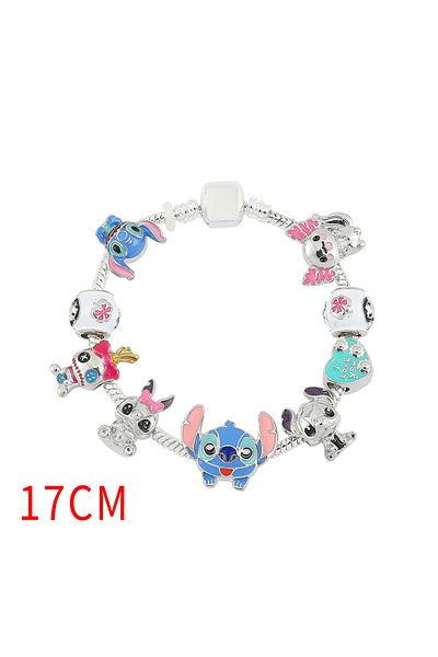 Hot Toys Sl096 Disney Stitch Jewelry Cartoon Lilo & Stitch Inspired Bracelet Diy Stitch Pendant Crystal Beads