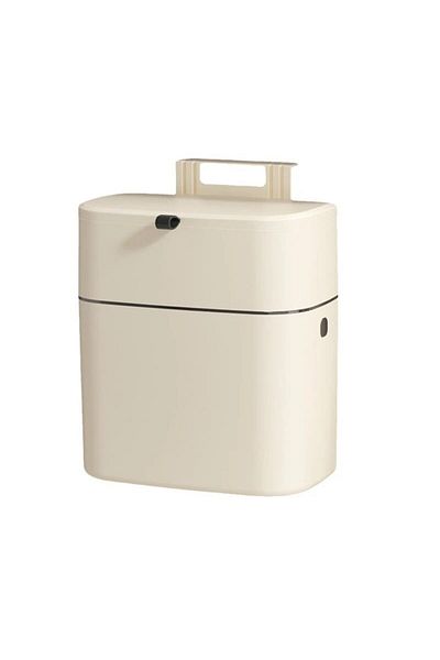 Choice 9l Traceless Sticker Wall Mounted Trash Can Rectangle Narrow Design With Lid Strong Load-bearing Two