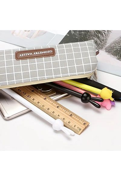 GlassySKY Seviml Απλό Κορεάτικο Στυλ Oxford Πανί Μικρή μολυβοθήκη Θήκη για στυλό Δώρο χαρτικά