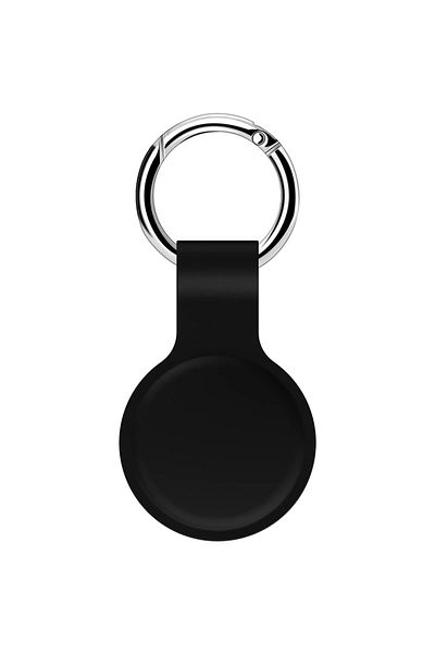 Choice غطاء أسود لجهاز Apple Airtags، غطاء حماية من السيليكون السائل، ملحقات تعقب مضادة للخدش
