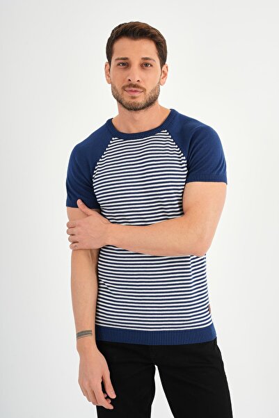 ALEXANDERGARDI Ριγέ πλεκτό μπλουζάκι (AG5049)