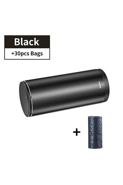Baseus Black W 30pcs Car Trash Can Ashtray Dust Case Storage Box Alloy Organizer Car Vehicle Garbage