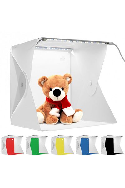 lamgool 2 lights 4 colors Lightbox Light Box Mini Photo Studio Box 23*22*24cm Photography Box Light Studio S