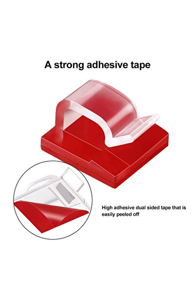 Choice 50PCS-Transparent 10/20/50Pcs Cable Clips Self Adhesive Cord Management Office Wire Holder Organizer