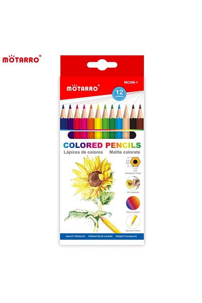 Choice Mc096-1 Motarro 12pcs Colored Pencils Set Watercolor Drawing Pencils School Office Writing Stationer
