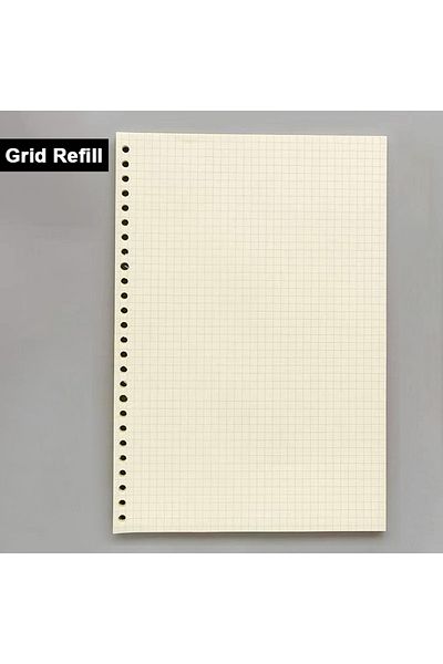 Choice A4/A5/B5 60 Sheet Refillable Paper Lined/Blank/Dotted/Gird Refill Loose Leaf Filler Writing Suppl...