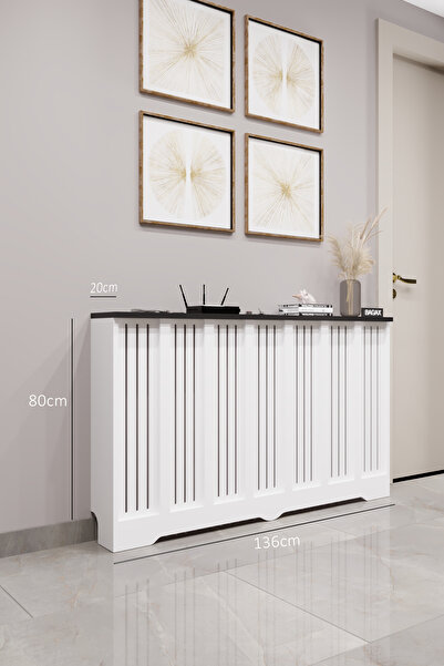 BAGAX Efes Model, Beyaz Üstü Siyah Renk,iç Ölçü 136 Cm Dış Ölçü 140 Cm Petek ...