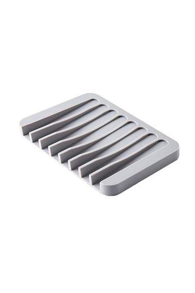 LEENKEA Gray 1/2 Pcs High Quality Silicone Self Draining Soap Dishes Innovative Soap Holder Saver Silicone S