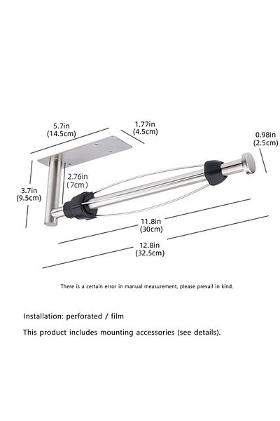 Choice Silver Paper Roll Holder Wall Mounted Kitchen Organizer Stainless Steel Cling Film Holder Installati