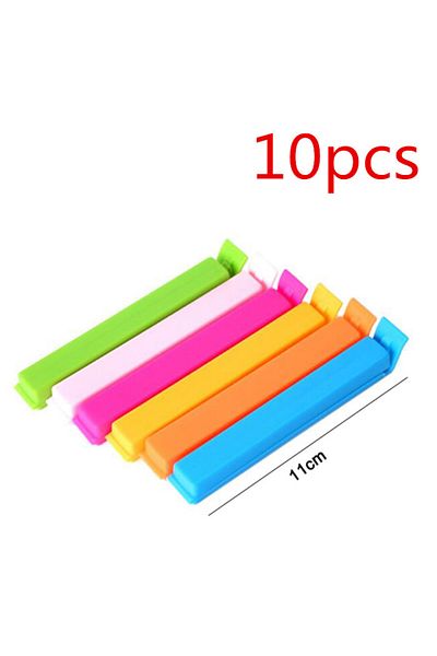 Choice 10pcs 11cm 10/20pcs Portable New Kitchen Storage Food Snack Seal Sealing Bag Clips Sealer Clamp Plas