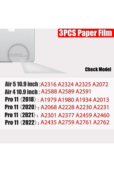 Choice Pro 11 Air 5 4 3pcs Paper Feel Like Screen Protector For Ipad 10th 9th Generation 8 7 6 Air 5 4 Pro