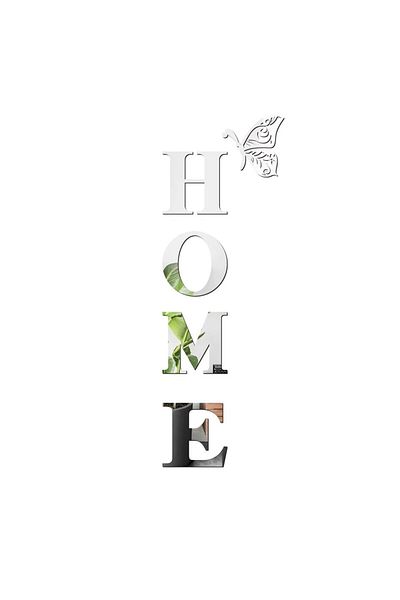 Choice 30x100cm Silver Home Home Logo 3d Mirror Wall Sticker, Entrance Decoration, Home Decoration