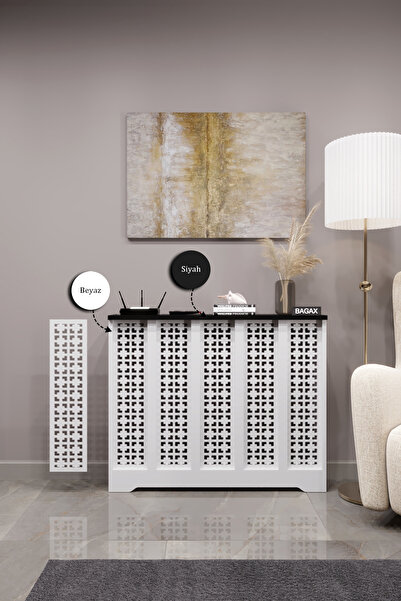 BAGAX Truva Model, Beyaz Üstü Siyah Renk,iç Ölçü 96 Cm Dış Ölçü 100 Cm Petek ...