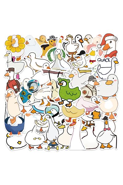 Choice 50pcs-random 50pcs Mixed Cartoon Duck Stickers Cute Animals Waterproof Decals To Diy Helmet Skateboa