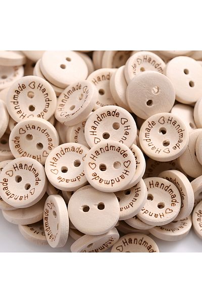 Choice 50pcs 2 Holes Natural Wooden Buttons for Clothes Decorative Button Diy Handmade 2 Eyelets Bottons...
